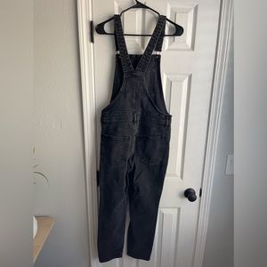 Black Distressed Overalls